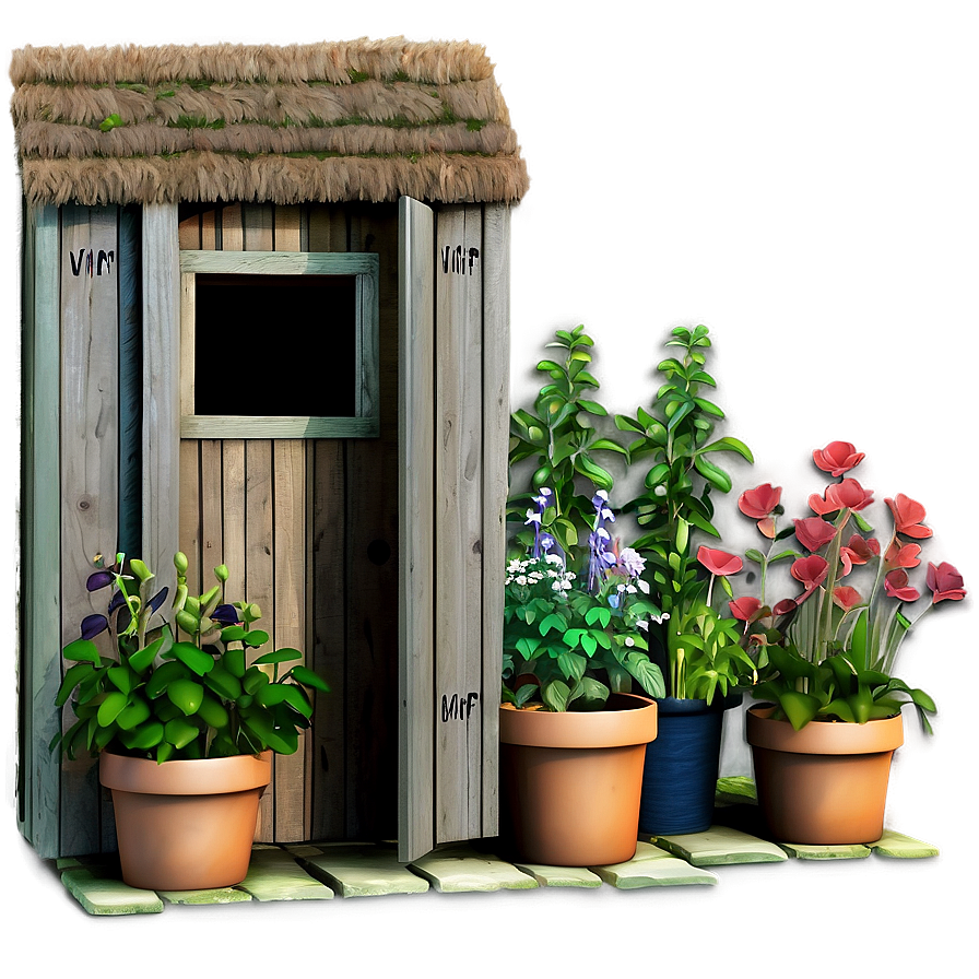 Quaint Garden Outhouse Png 06262024