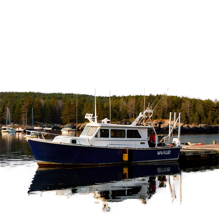 Quaint Maine Fishing Harbor Png 9