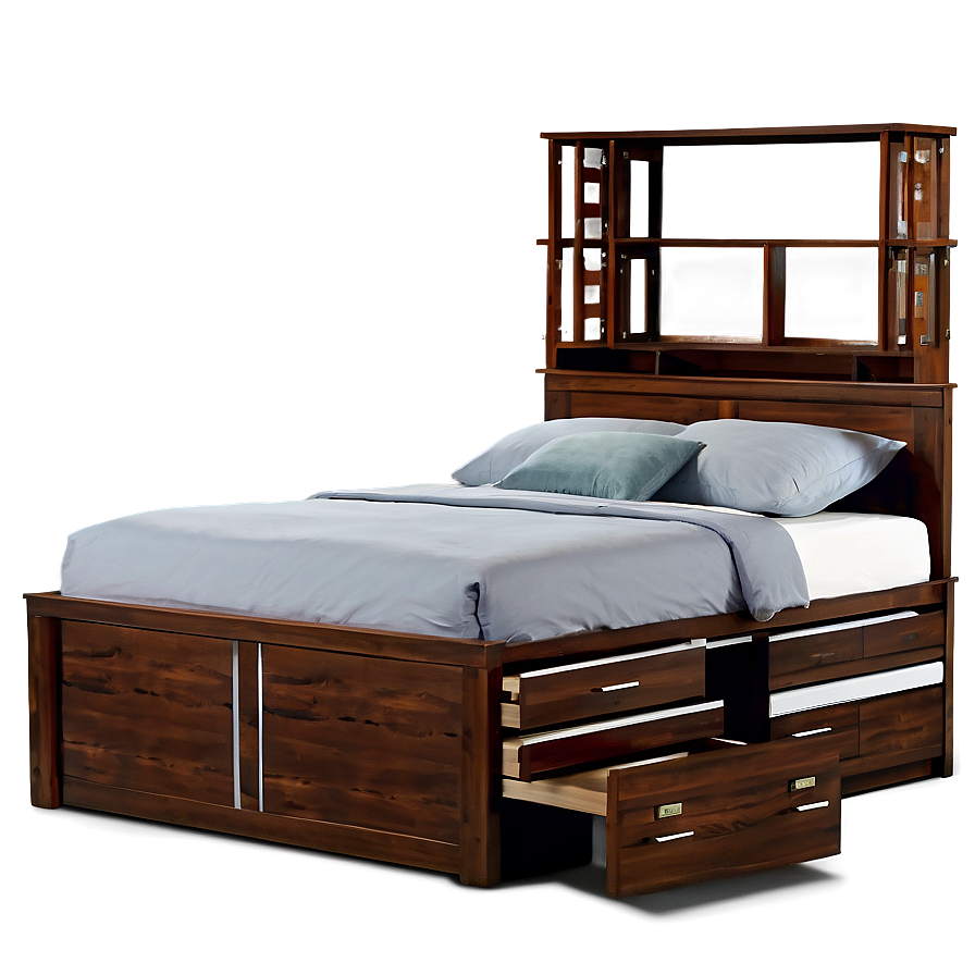 Queen Bed With Storage Png Vfr