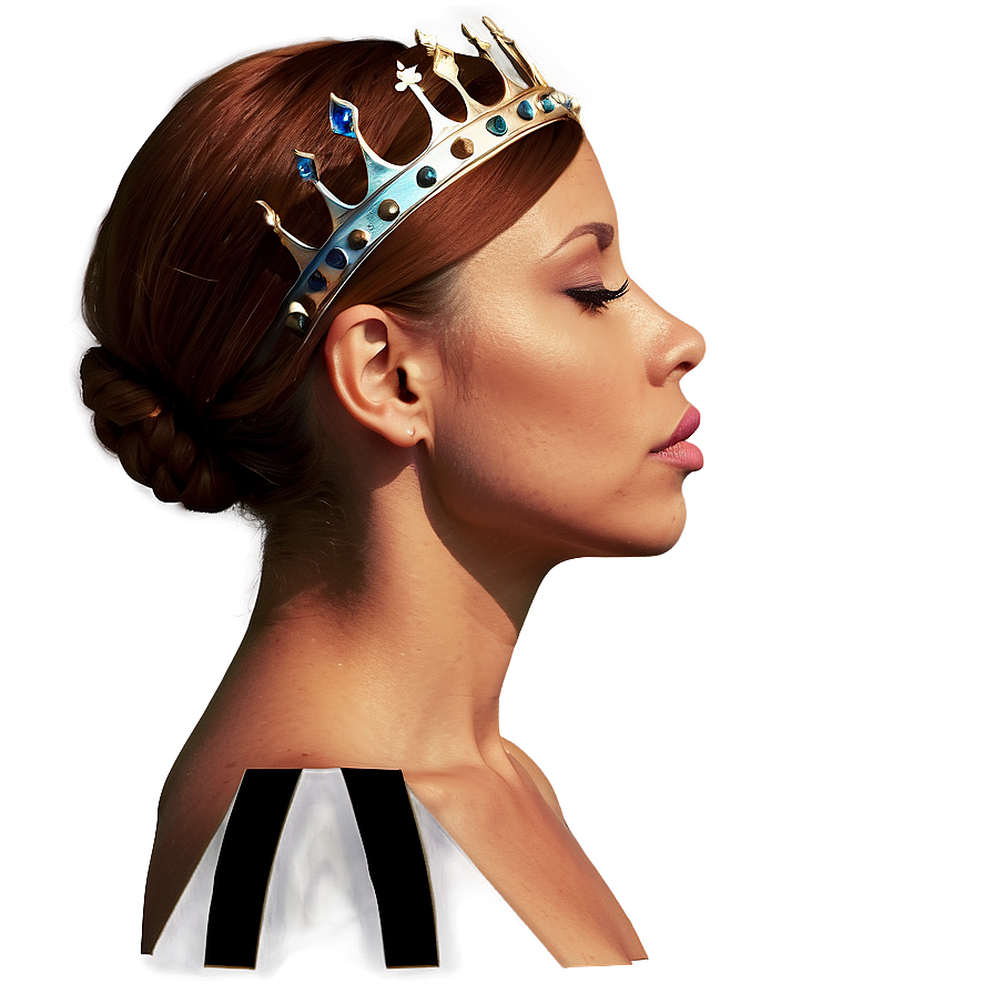 Queen Crown Profile Silhouette Png 06292024