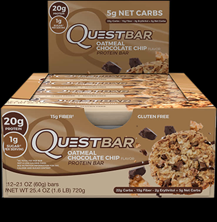 Quest Oatmeal Chocolate Chip Protein Bar Box