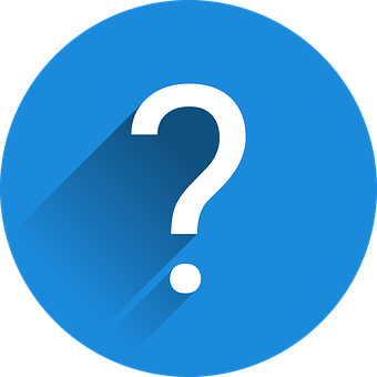 Question Mark Icon Blue Background