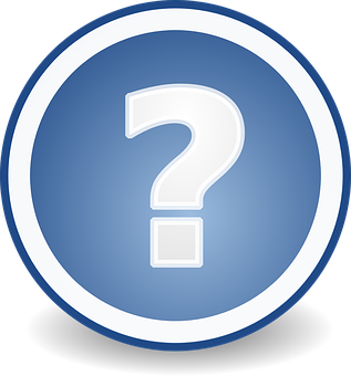 Question Mark Icon Blue Background