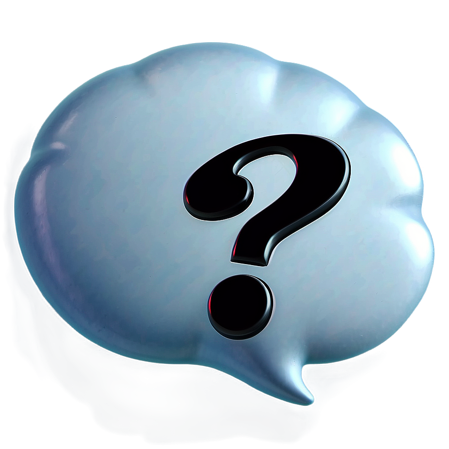 Question Mark In Thought Bubble Png 04292024