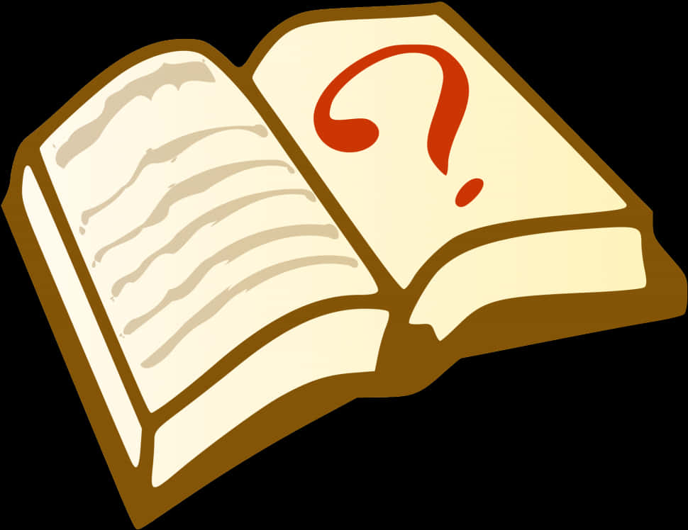 Question Mark Open Book Clipart