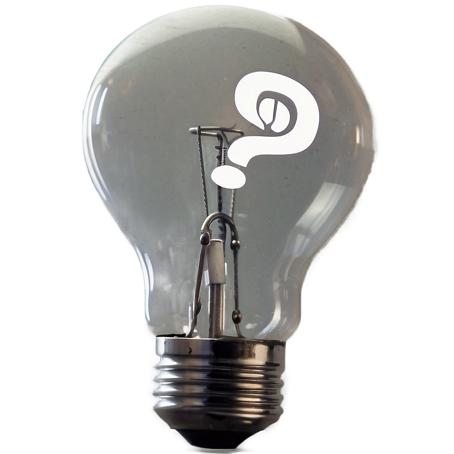 Question Mark With Light Bulb Png 04292024