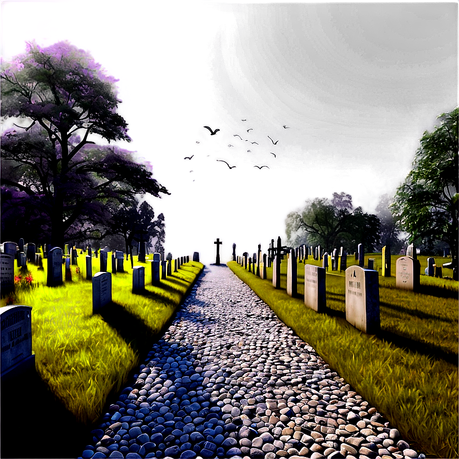 Quiet Cemetery Path Png 51