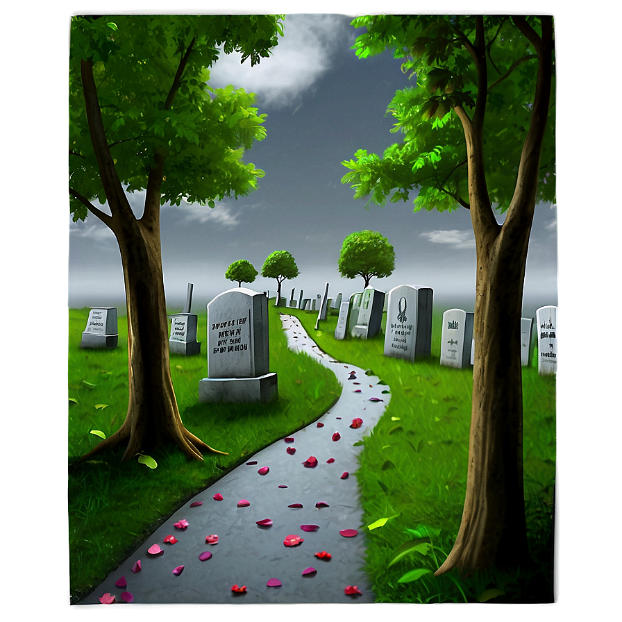 Quiet Cemetery Path Png Eky