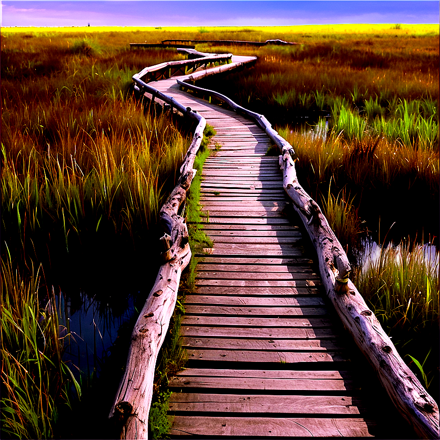 Quiet Marsh Walkway Png 19