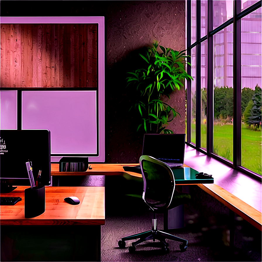 Quiet Office Workspace Png 48