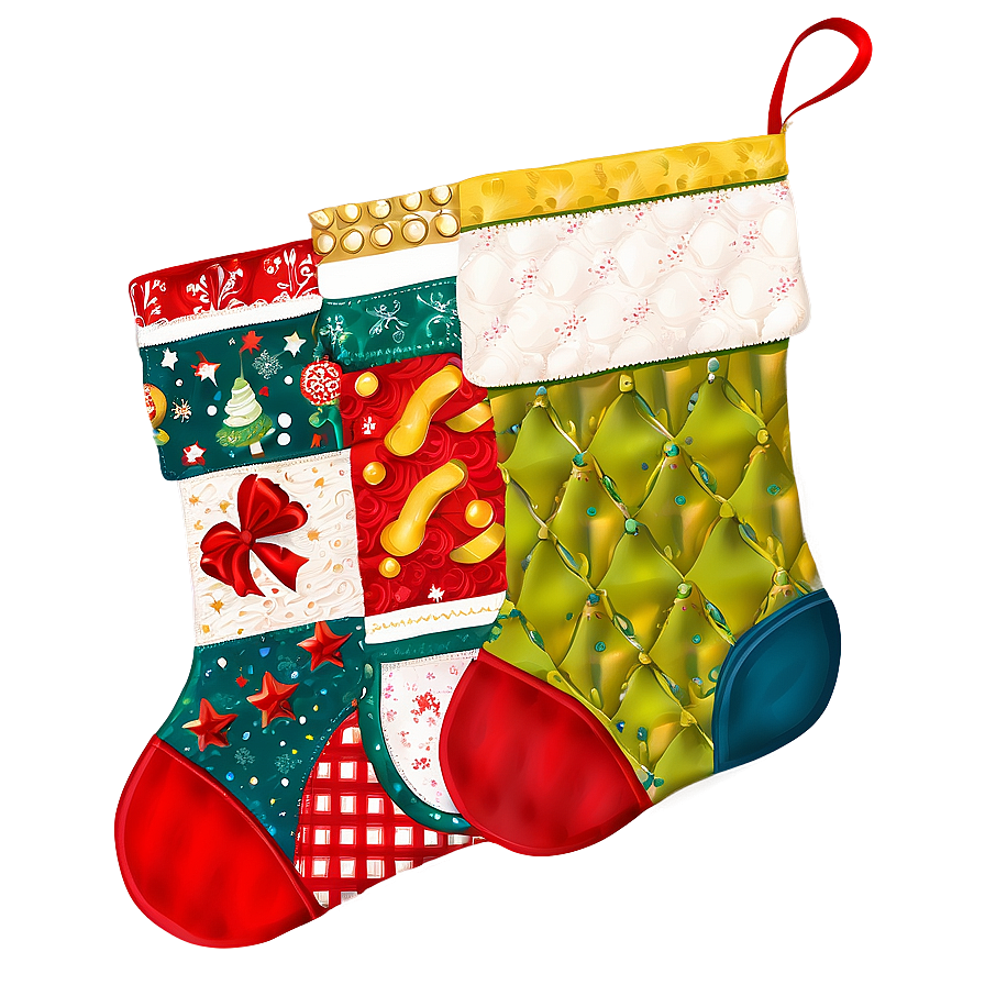 Quilted Christmas Stocking Png 06132024