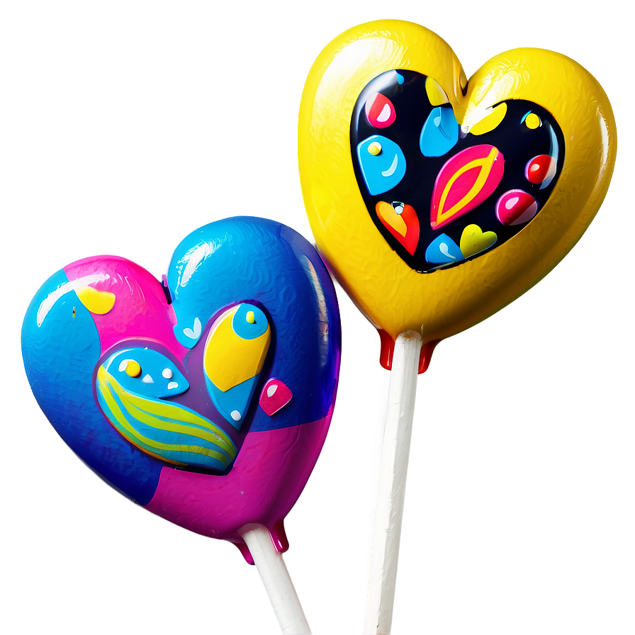 Quirky Heart Lollipop Png 06292024