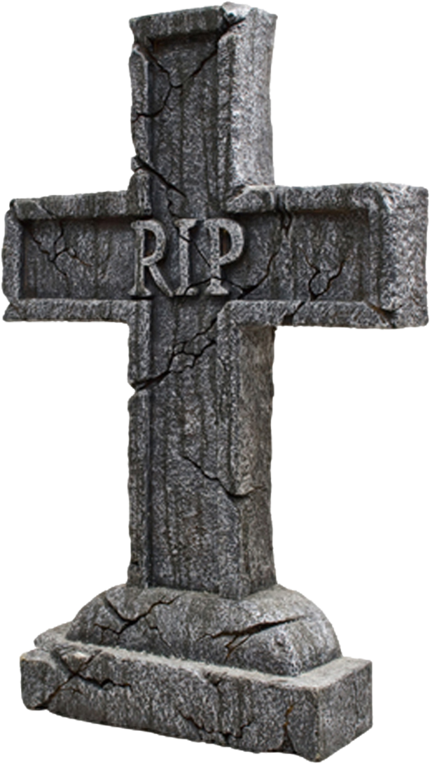 R I P Cross Tombstone