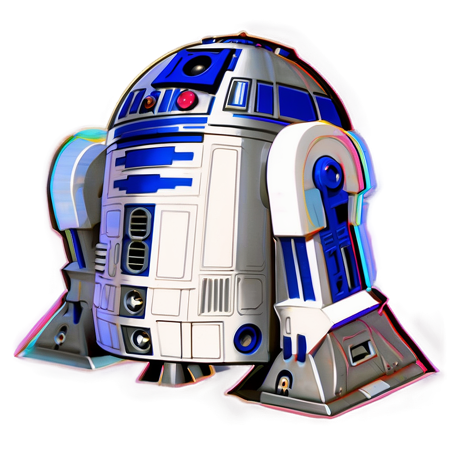 R2d2 Hologram Projection Illustration Png Fxs71