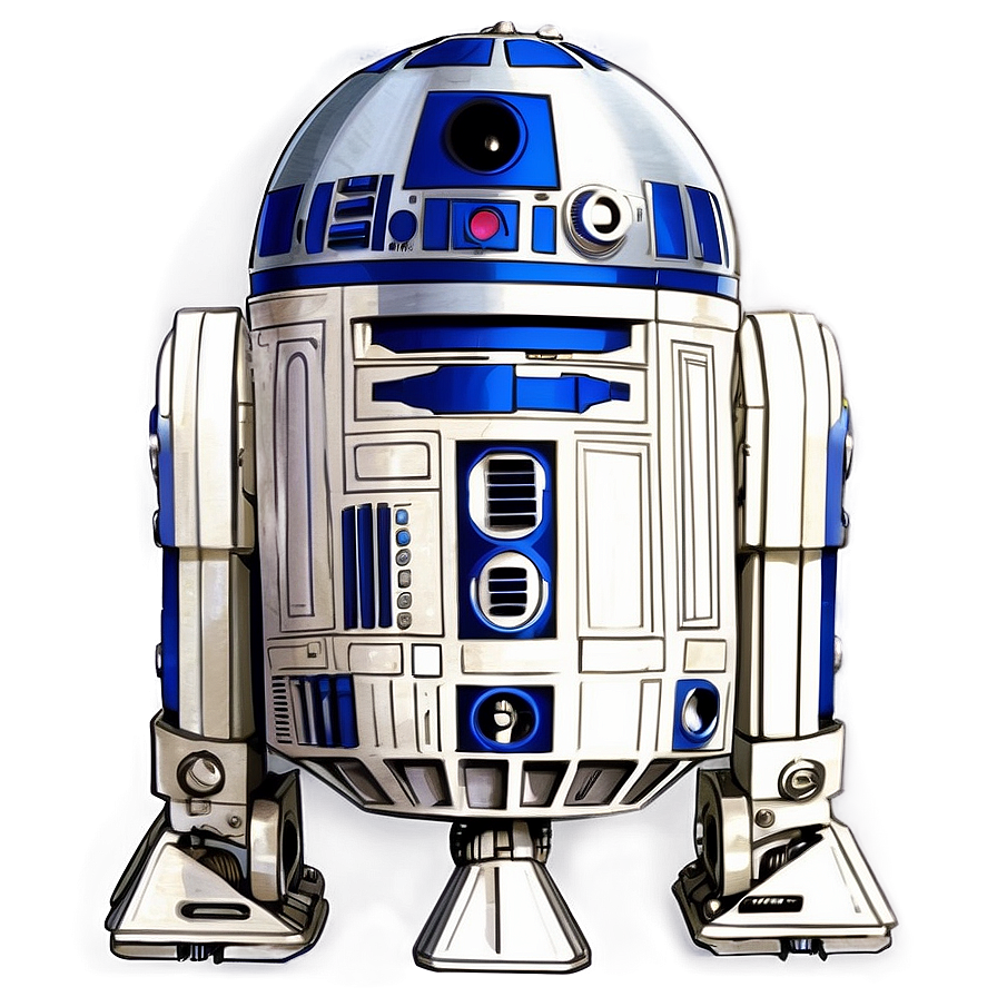 R2d2 Line Art Drawing Png 56