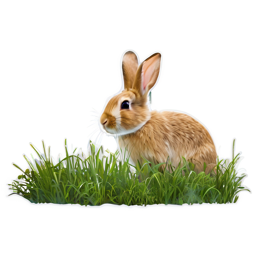 Rabbit In Grass Png Qer