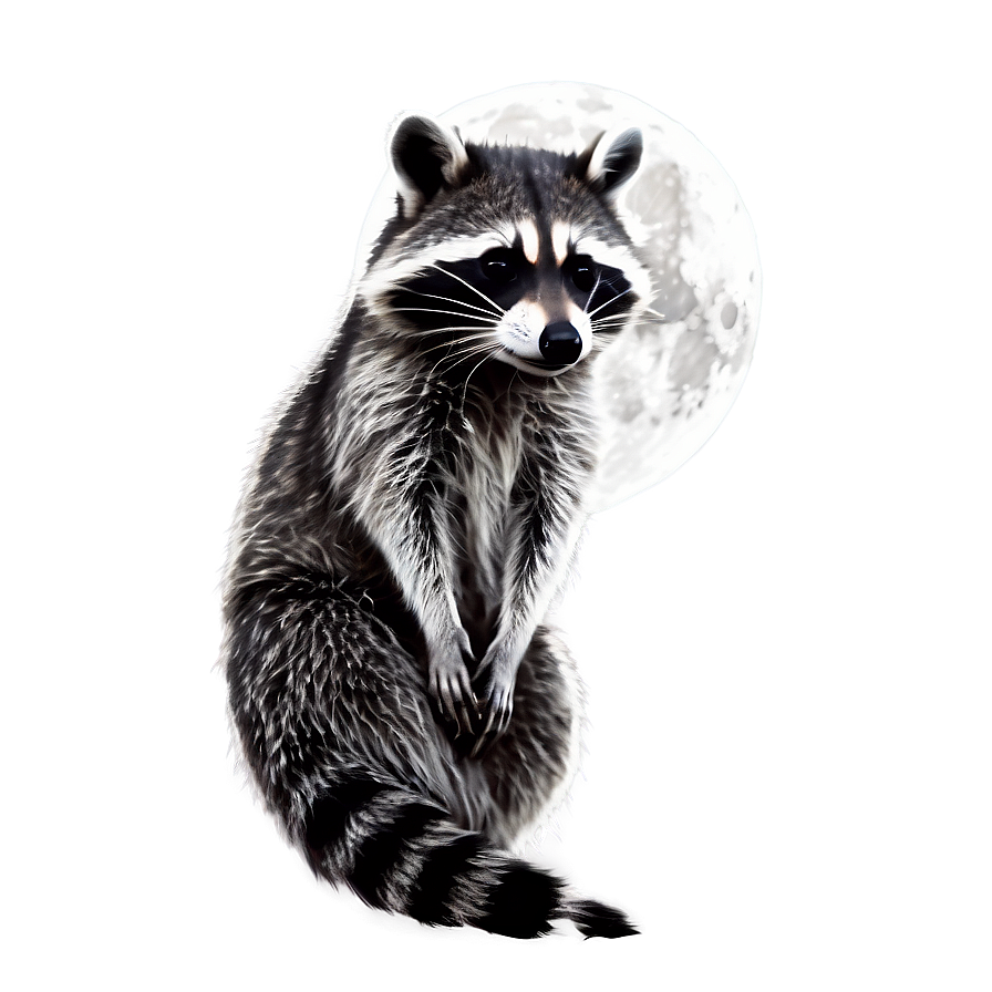 Raccoon And Moon Png Ayh