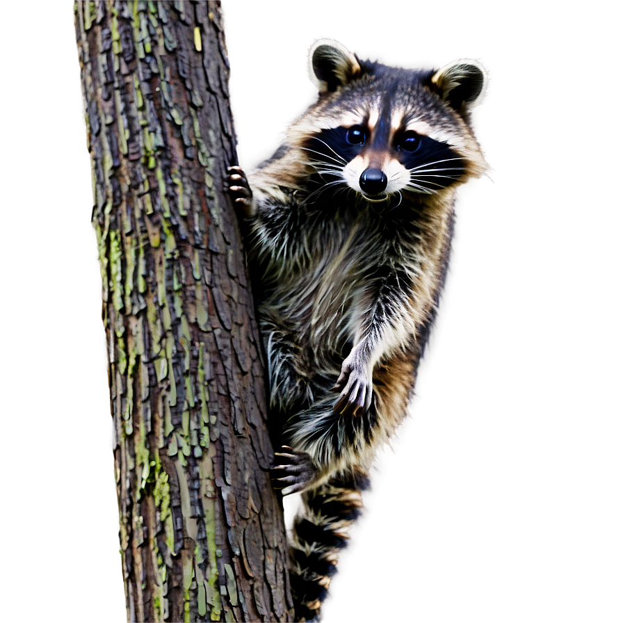 Raccoon Climbing Tree Png Mhj27