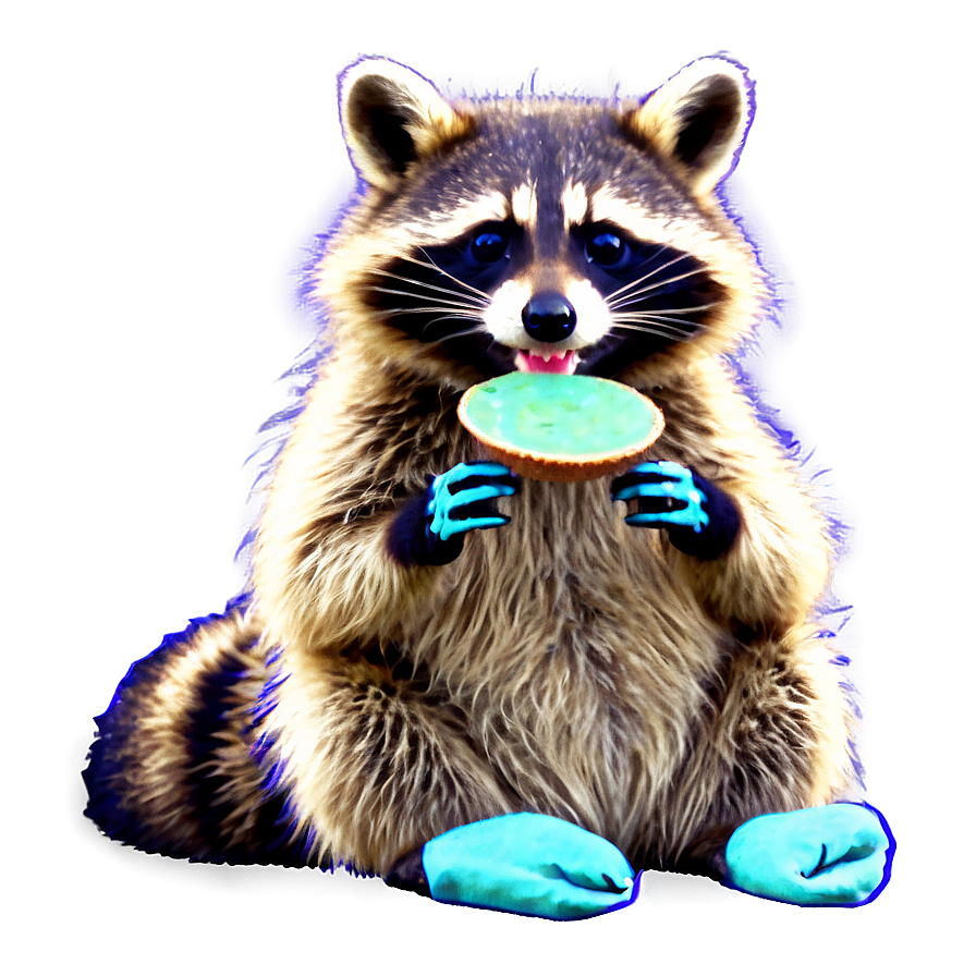 Raccoon Eating Snack Png 05232024