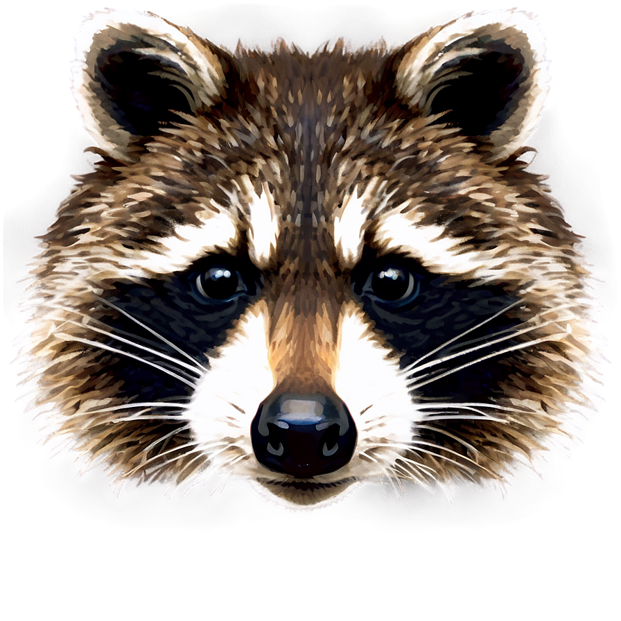 Raccoon Face Close-up Png 05242024