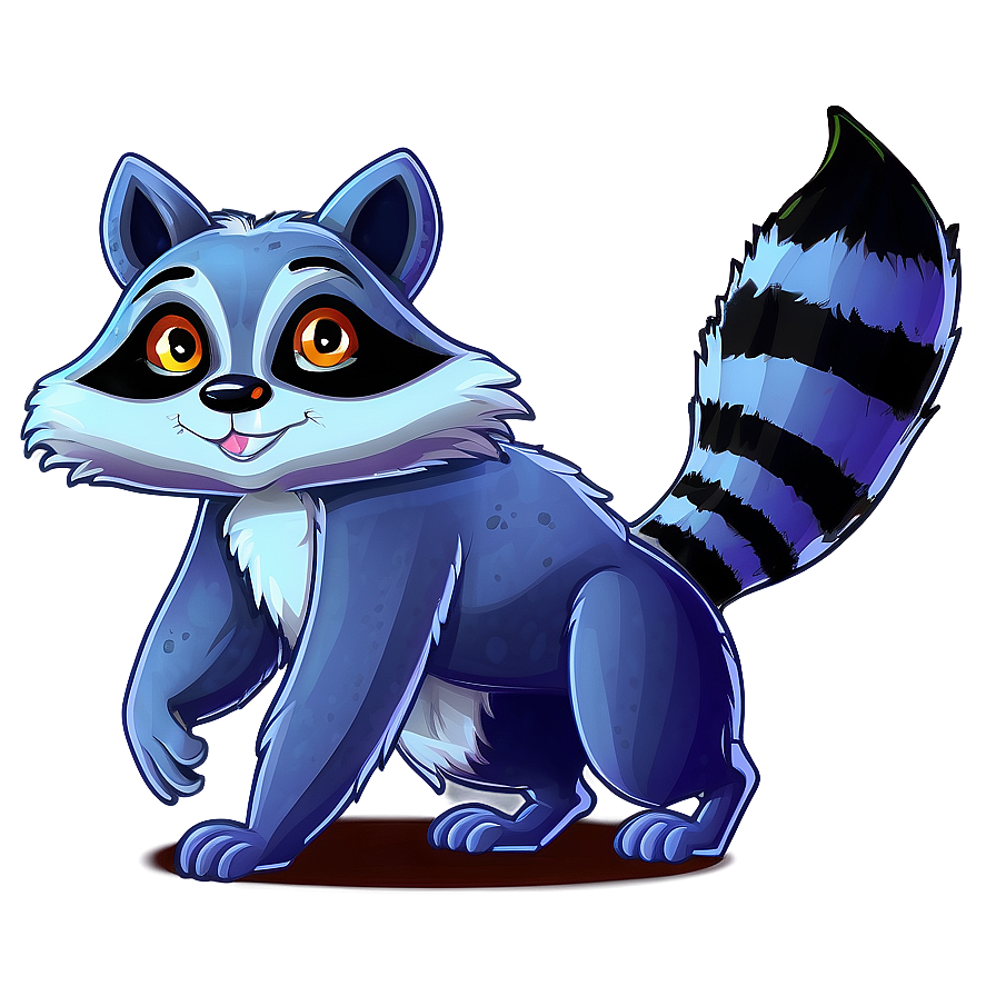 Raccoon In Cartoon Style Png 94