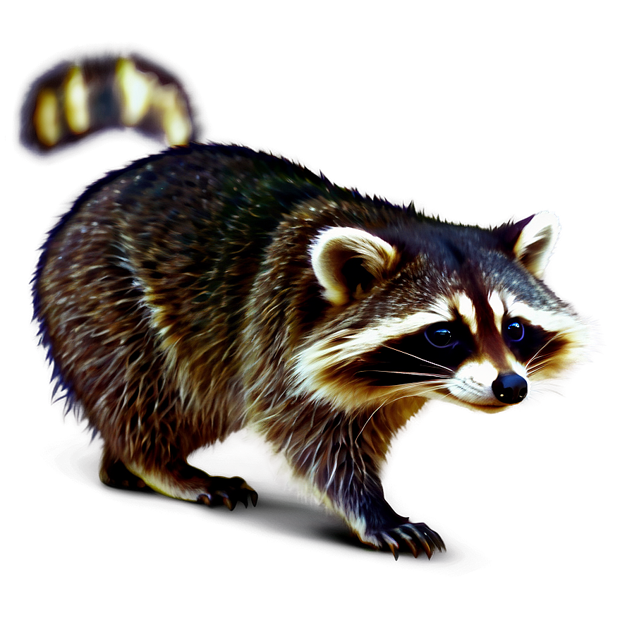 Raccoon In Night Scene Png Gbv50