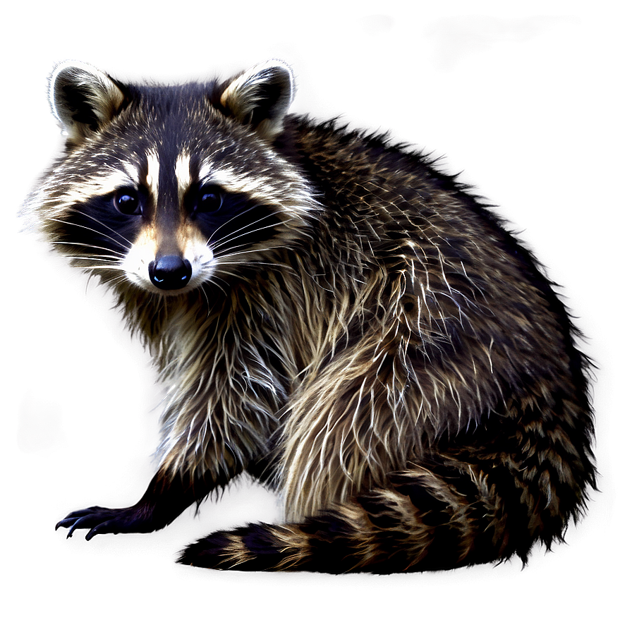 Raccoon In Night Scene Png Pss62