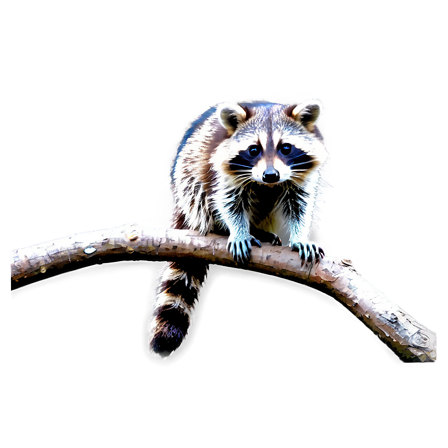 Raccoon On Branch Png 05232024