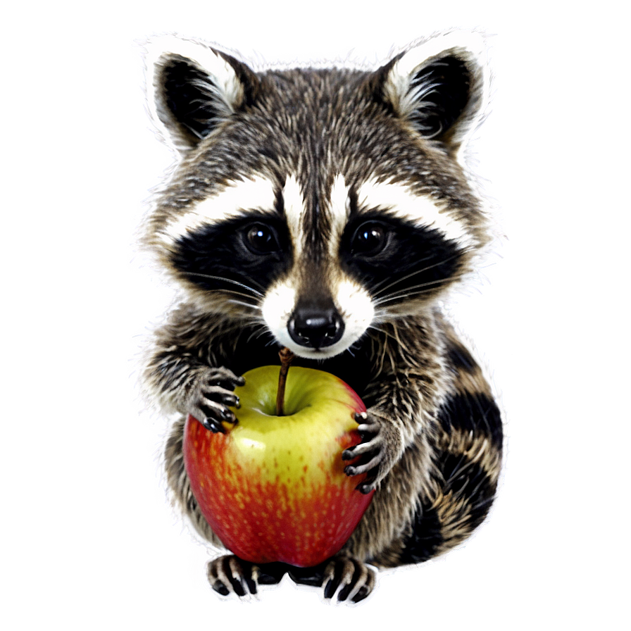 Raccoon With Apple Png 05232024