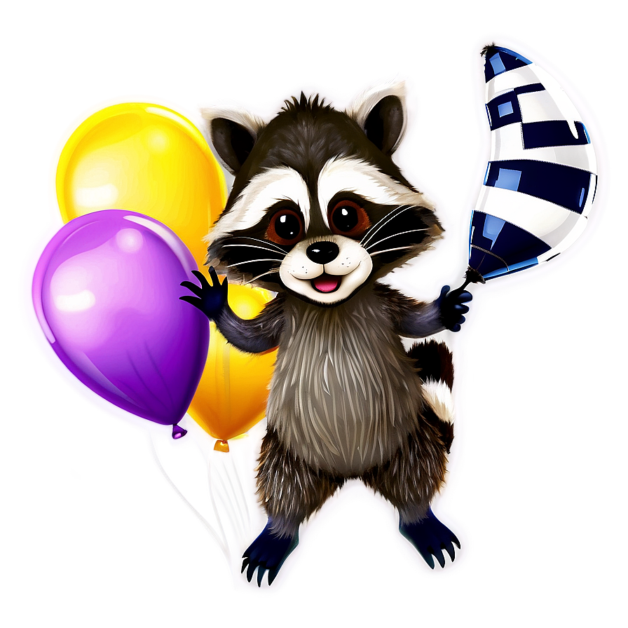 Raccoon With Balloon Png Bmx