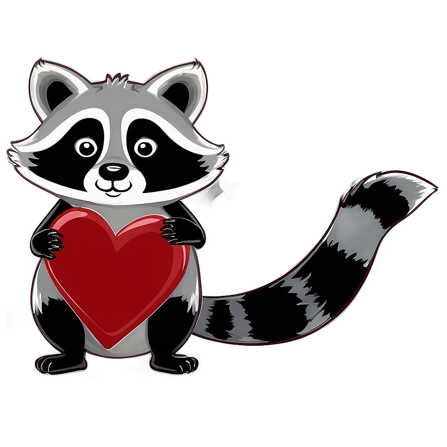 Raccoon With Heart Png 89