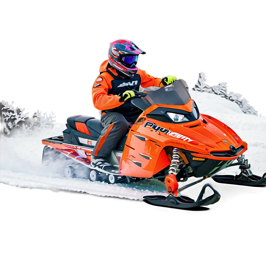 Racing Snowmobile Action Png 43