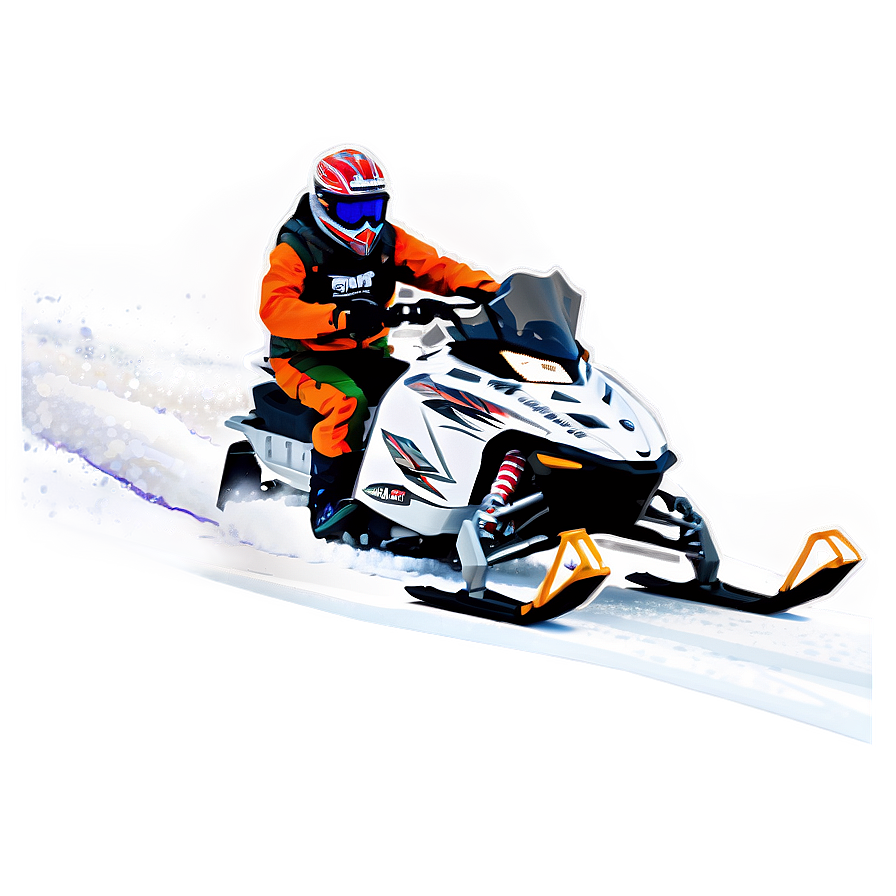 Racing Snowmobile Action Png Tii