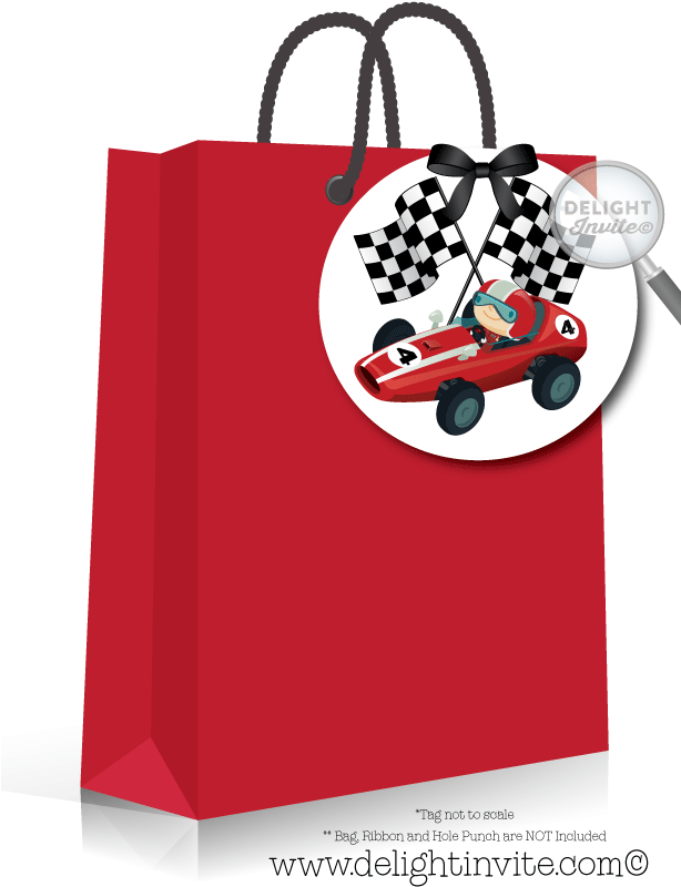 Racing Themed Party Favor Bag