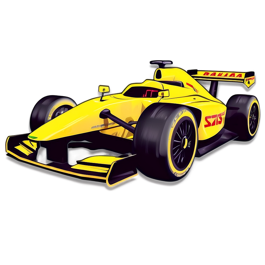 Racing Yellow Car Graphic Png 06292024