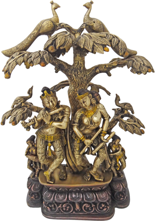 Radha Krishna Under Love Tree Statue