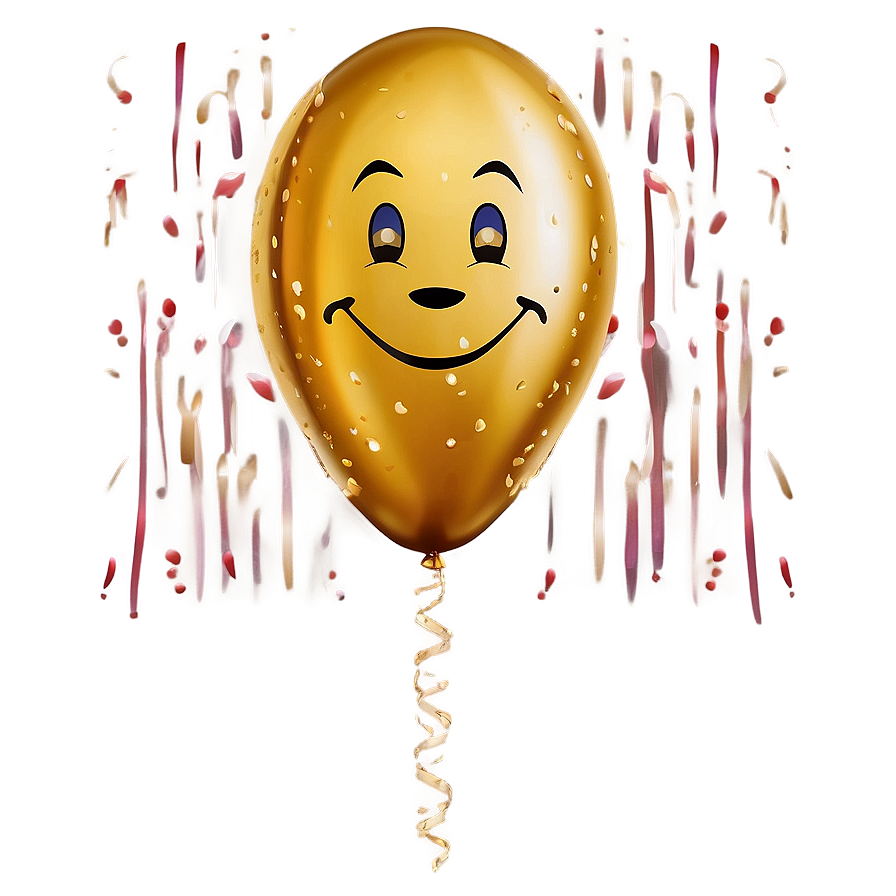 Radiant Gold Balloon Png 06212024