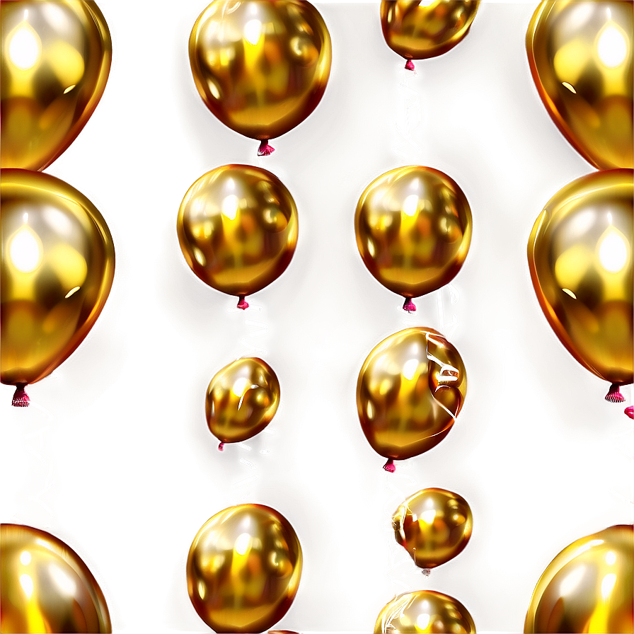 Radiant Gold Balloon Png 26