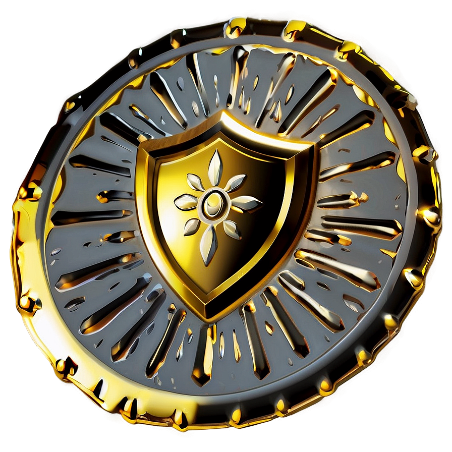 Radiant Gold Shield Png Drv1