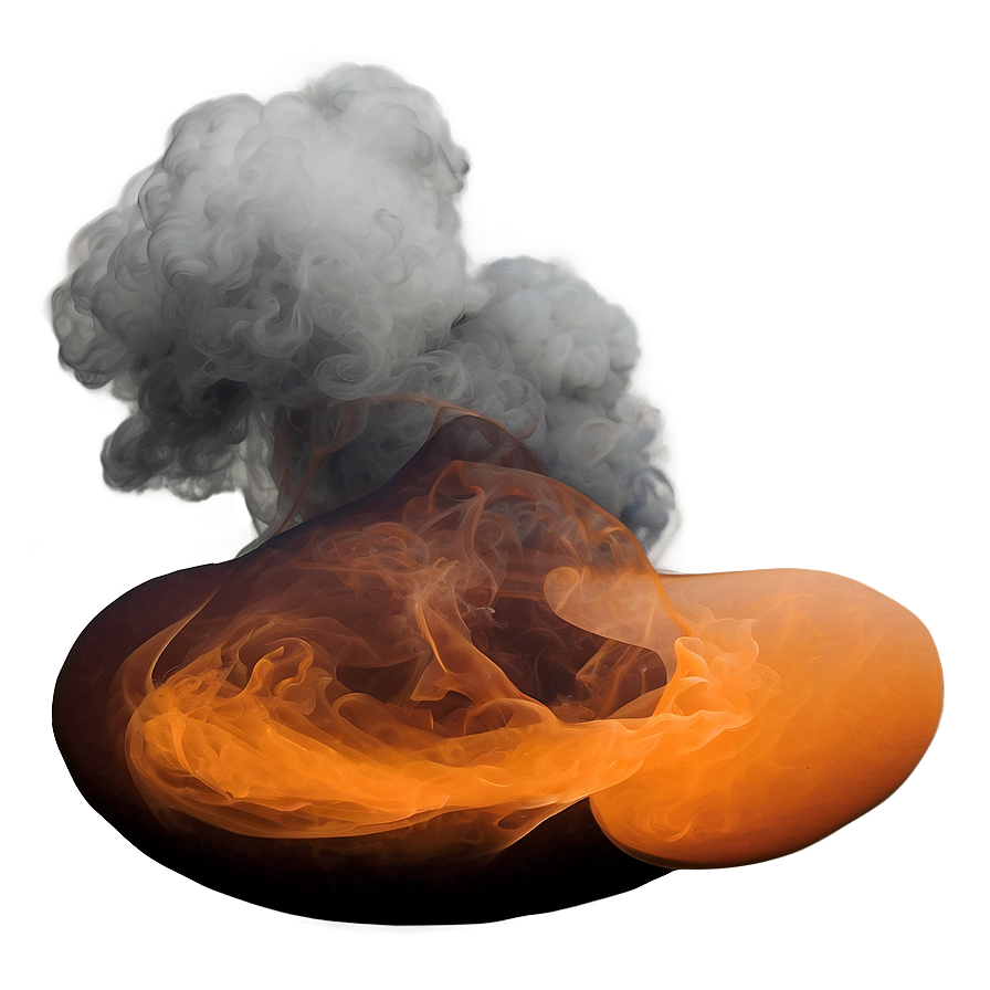 Radiant Orange Smoke Composition Png 06262024