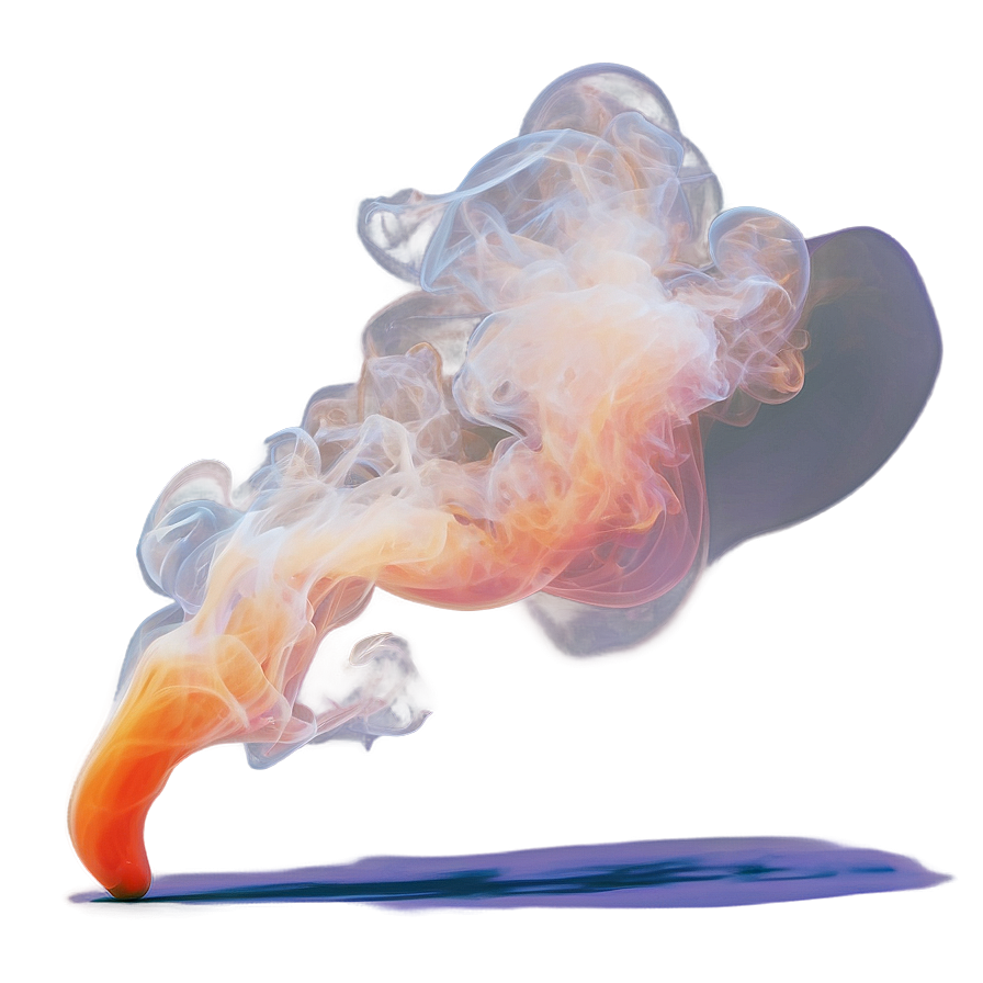 Radiant Orange Smoke Composition Png Ybt