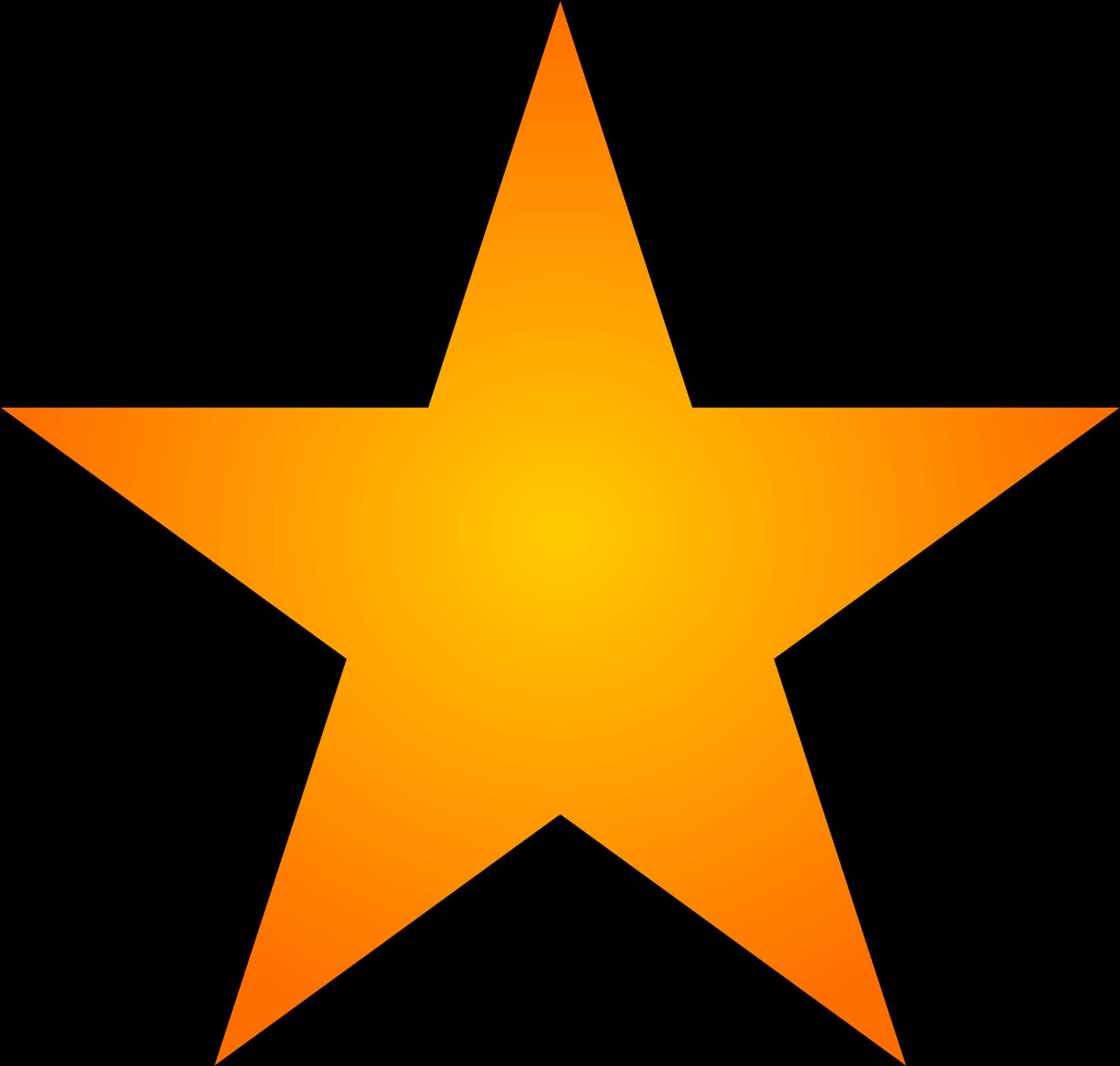 Radiant Orange Star Graphic