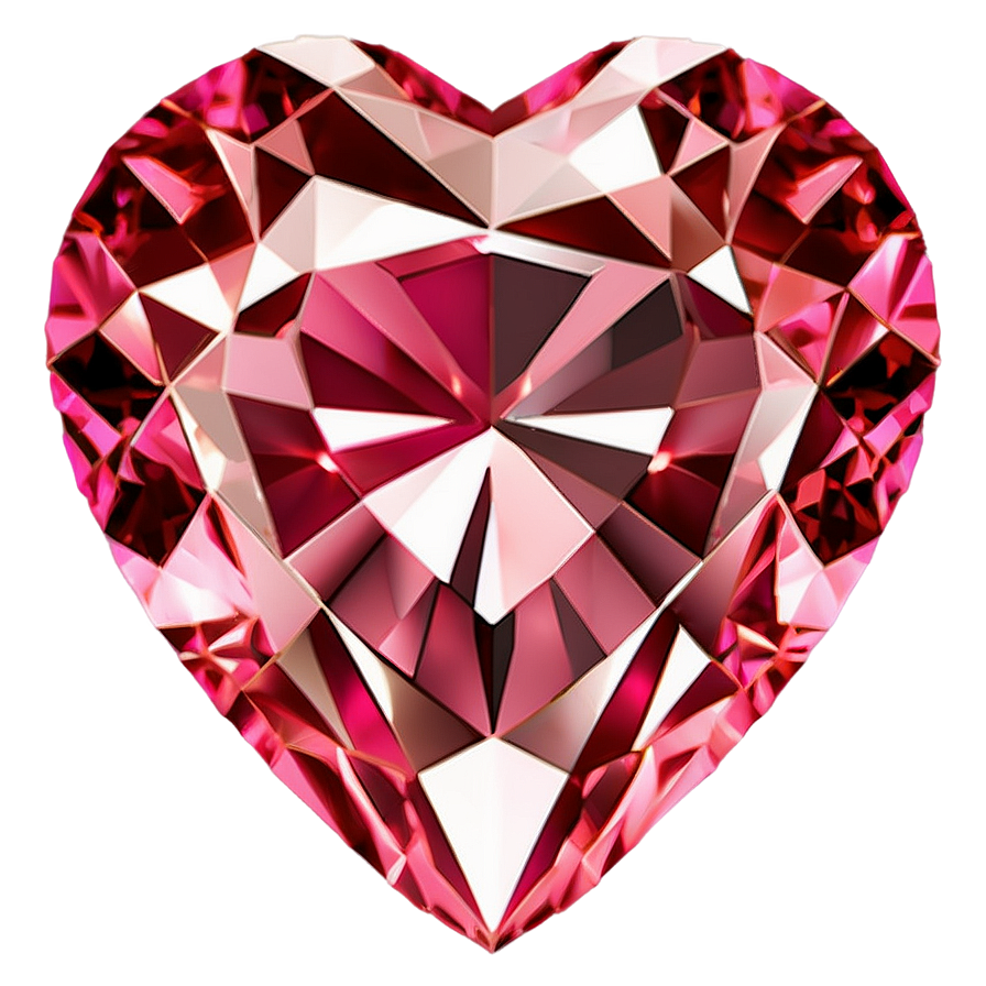 Radiant Pink Heart Diamond Clipart Png 55