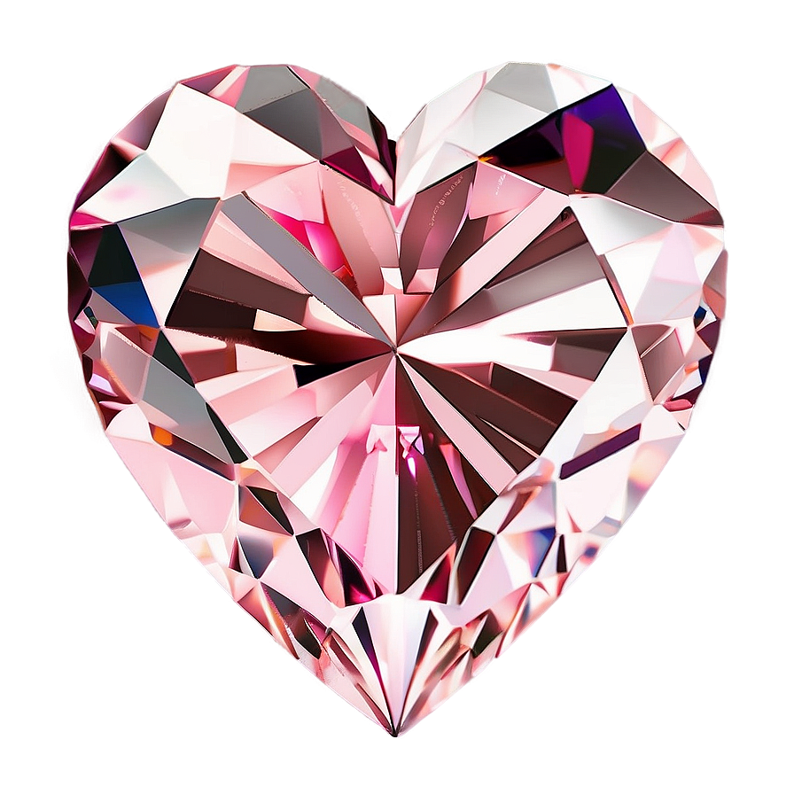 Radiant Pink Heart Diamond Clipart Png Nuv7