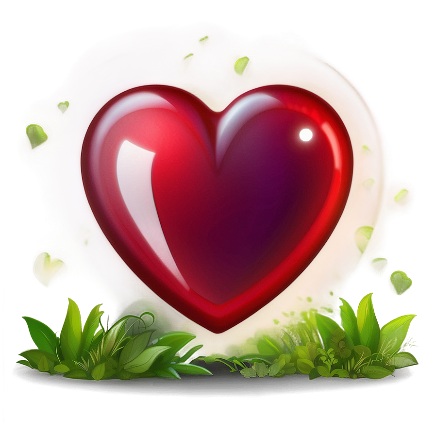 Radiant Red Heart Emoji Png 06262024