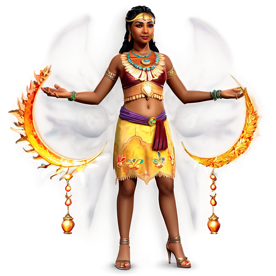 Radiant Sun Goddess Png Ank