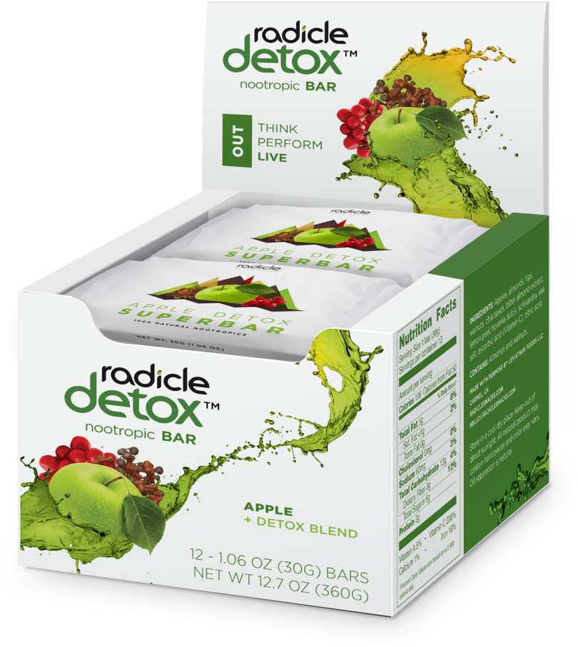 Radicle Detox Nootropic Bar Packaging