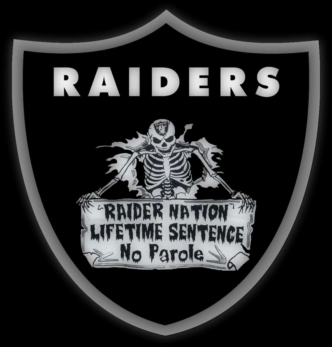 Raiders Fan Logo Skeleton