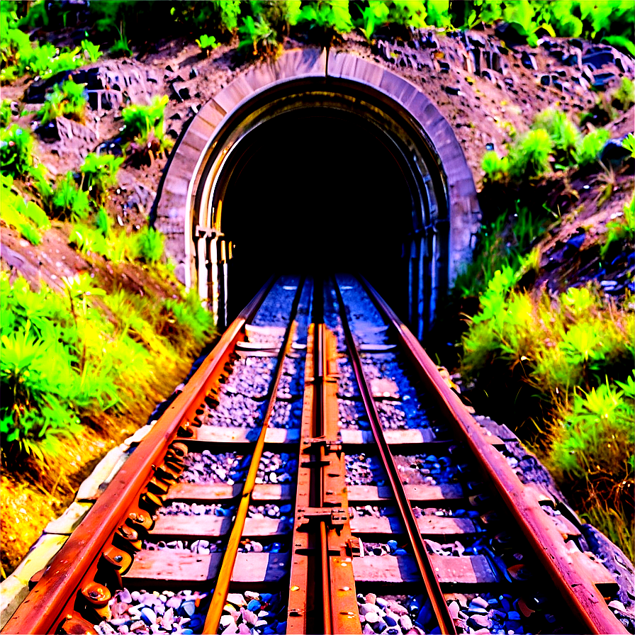 Railroad Tunnel Through Mountain Png 69