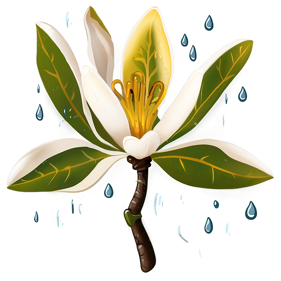 Rain-kissed Magnolia Png Nde